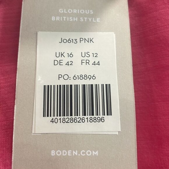 NEW Boden Pink 3/4 Sleeve Length Multicolor Button Up Cardigan Size 12 - Picture 5 of 8